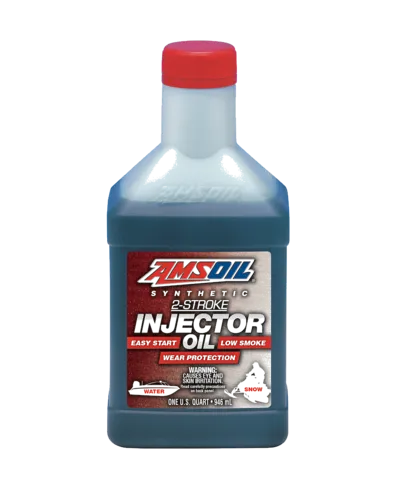 AMSOIL Synthetic 2-Stroke Injector Oil quart bottle