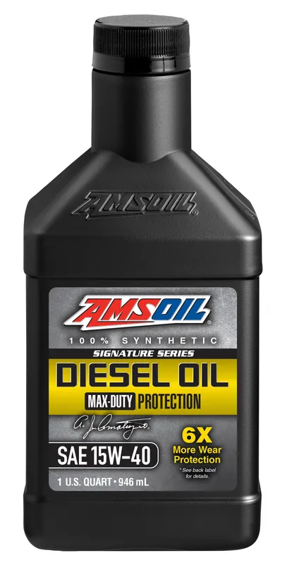 AMSOIL Signature Series Max-Duty 15W-40 Synthetic Diesel Oil bottle