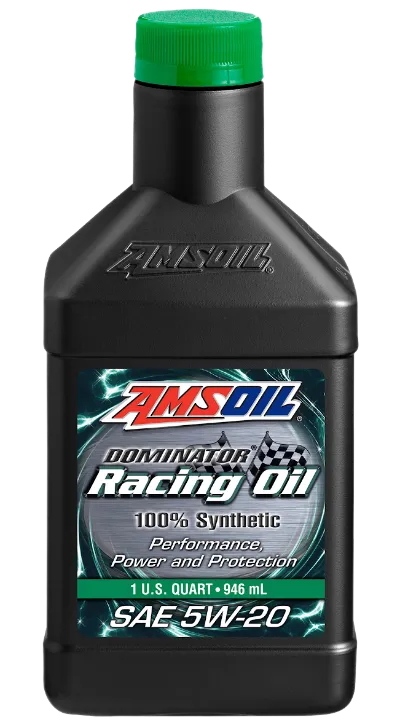 AMSOIL DOMINATOR 5W-20 Synthetic Racing Oil quart bottle