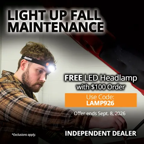 AMSOIL free LED headlamp promotion — code LAMP926
