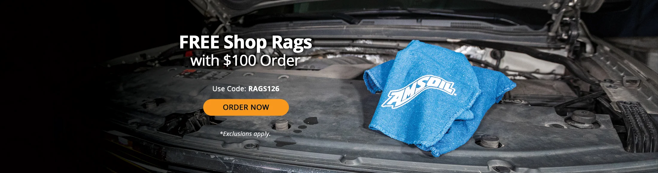 FREE THREE-PACK OF SHOPS RAGS - AMSOIL Promotion
