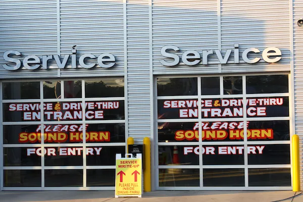 service garage - A little silicone spray on garage-door tracks helps the door move smoothly and more quietly.